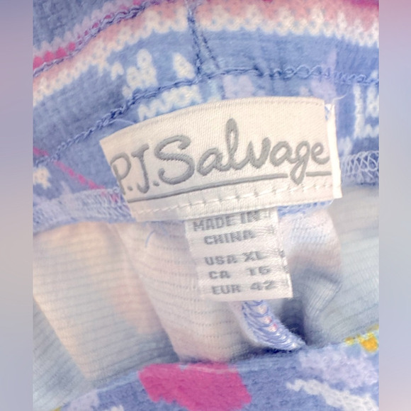 Nwt P.J. SALVAGE Mountain Bound Fair Isle Pajama Set Blue XS NEW Gift - Picture 4 of 4